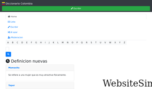 diccionariocolombia.com Screenshot