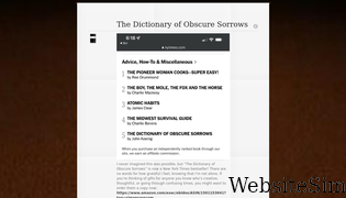 dictionaryofobscuresorrows.com Screenshot