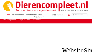dierencompleet.nl Screenshot