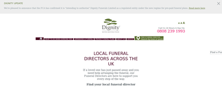 dignityfunerals.co.uk Screenshot