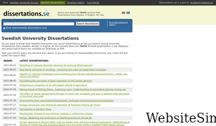 dissertations.se Screenshot