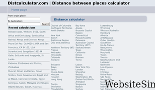 distcalculator.com Screenshot