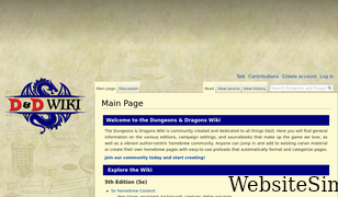 dnd-wiki.org Screenshot