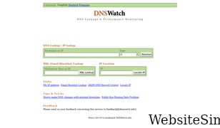 dnswatch.info Screenshot