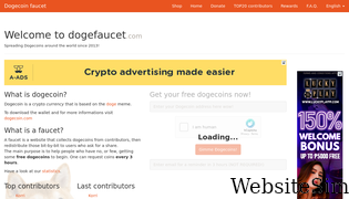 dogefaucet.com Screenshot