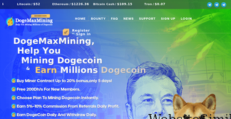 dogemaxmining.com Screenshot