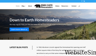 downtoearthhomesteaders.com Screenshot