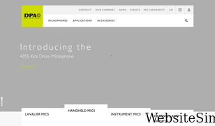 dpamicrophones.com Screenshot