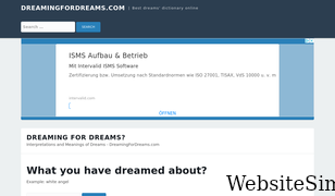 dreamingfordreams.com Screenshot