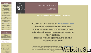 dylanchords.info Screenshot