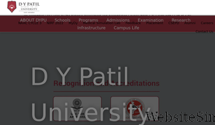 dypatil.edu Screenshot