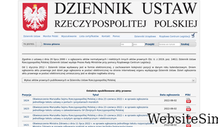 dziennikustaw.gov.pl Screenshot
