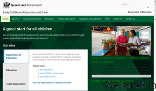 earlychildhood.qld.gov.au Screenshot