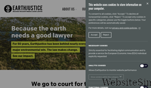 earthjustice.org Screenshot