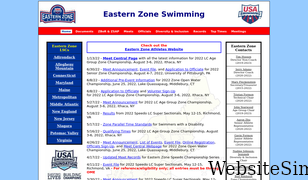 easternzoneswimming.org Screenshot