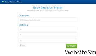easydecisionmaker.com Screenshot