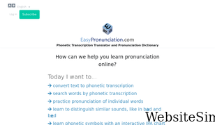 easypronunciation.com Screenshot