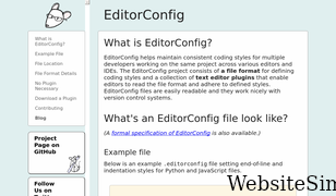 editorconfig.org Screenshot