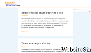 ejerciciosecuaciones.com Screenshot