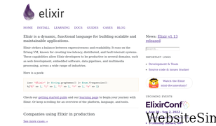 elixir-lang.org Screenshot