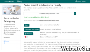 email-fake.com Screenshot