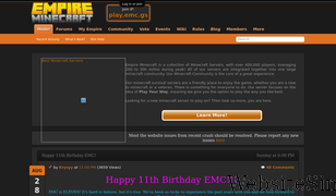 empireminecraft.com Screenshot