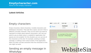 emptycharacter.com Screenshot