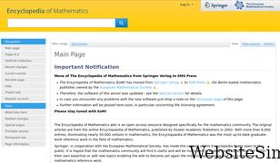 encyclopediaofmath.org Screenshot