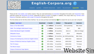 english-corpora.org Screenshot