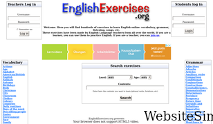 englishexercises.org Screenshot