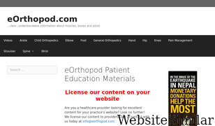 eorthopod.com Screenshot