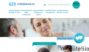 erfelijkheid.nl Screenshot