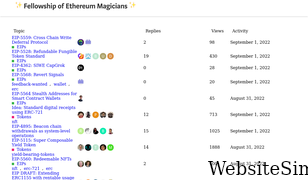 ethereum-magicians.org Screenshot