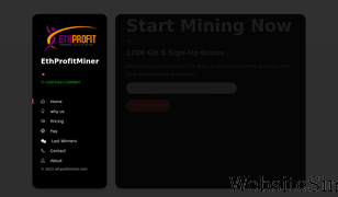 ethprofitminer.com Screenshot