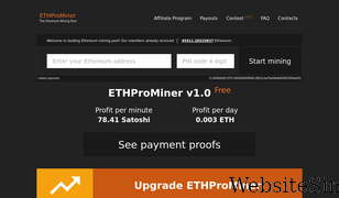 ethprominer.com Screenshot