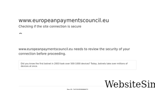 europeanpaymentscouncil.eu Screenshot