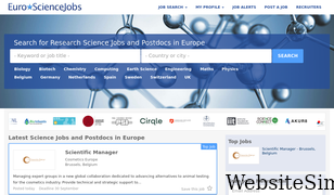 eurosciencejobs.com Screenshot