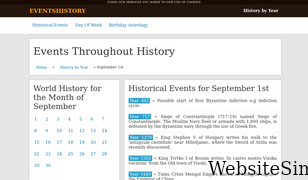 eventshistory.com Screenshot