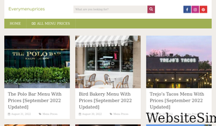 everymenuprices.com Screenshot