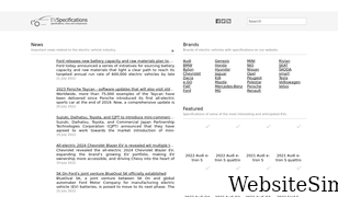 evspecifications.com Screenshot