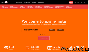 exam-mate.com Screenshot