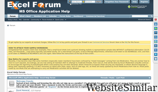 excelforum.com Screenshot