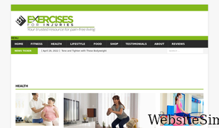 exercisesforinjuries.com Screenshot