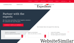 expeditors.com Screenshot
