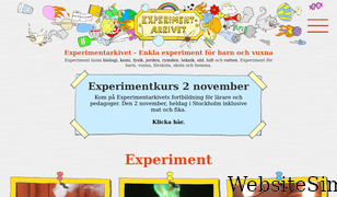 experimentarkivet.se Screenshot