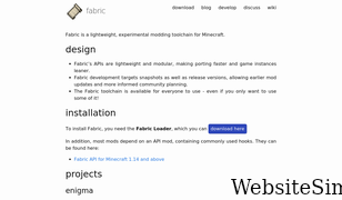 fabricmc.net Screenshot