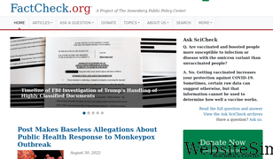 factcheck.org Screenshot