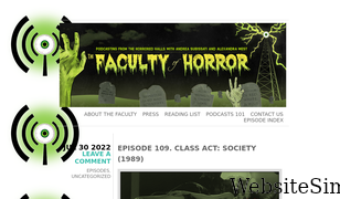 facultyofhorror.com Screenshot