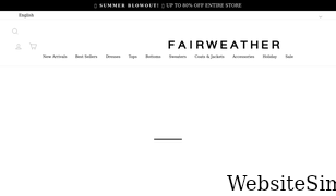 fairweatherclothing.com Screenshot