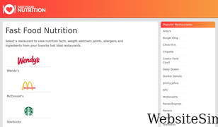 fastfoodnutrition.org Screenshot